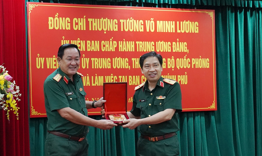 Thượng tướng Võ Minh Lương thăm và làm việc với Ban Cơ yếu Chính phủ